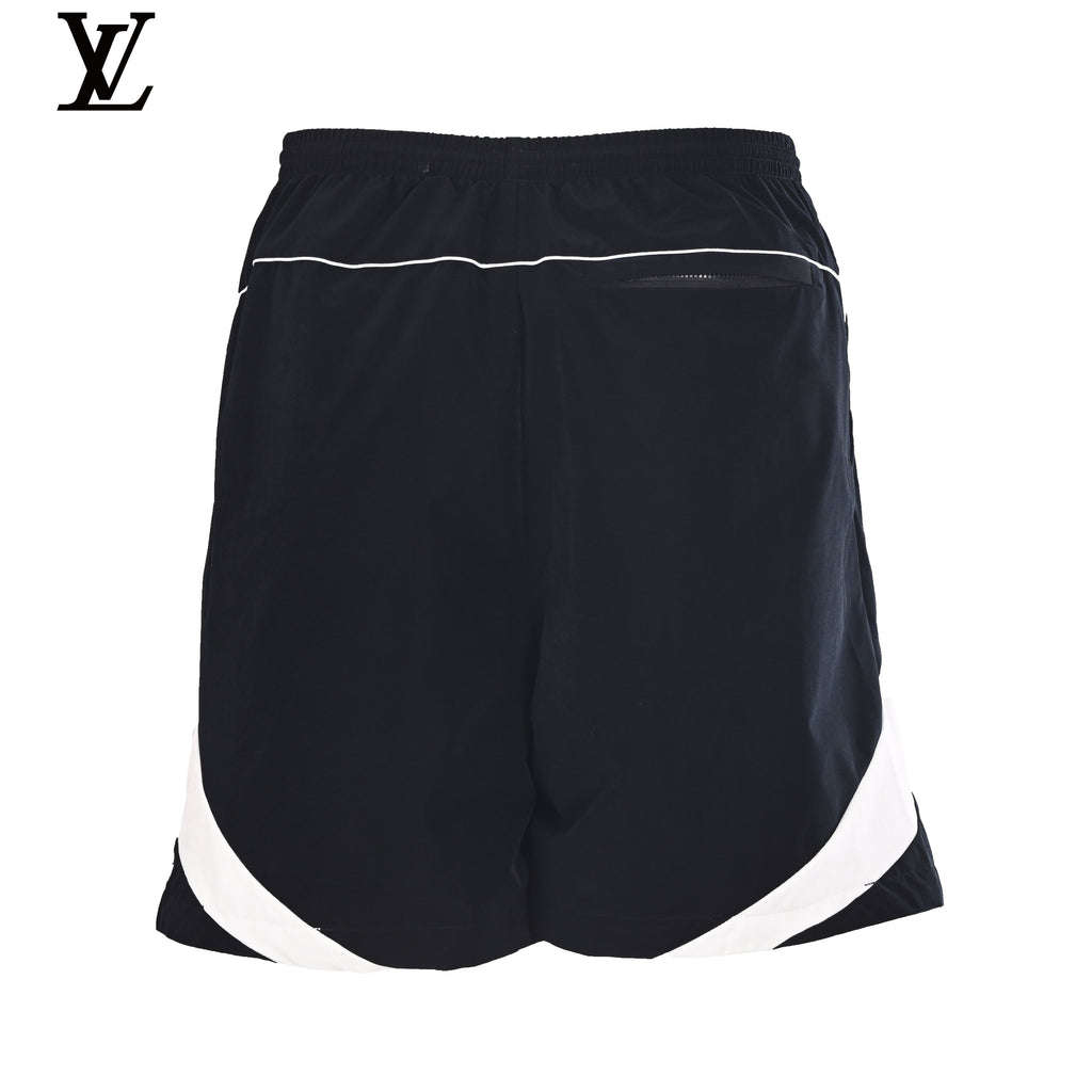 Acne Studios Black and White Color-Block Drawstring Shorts