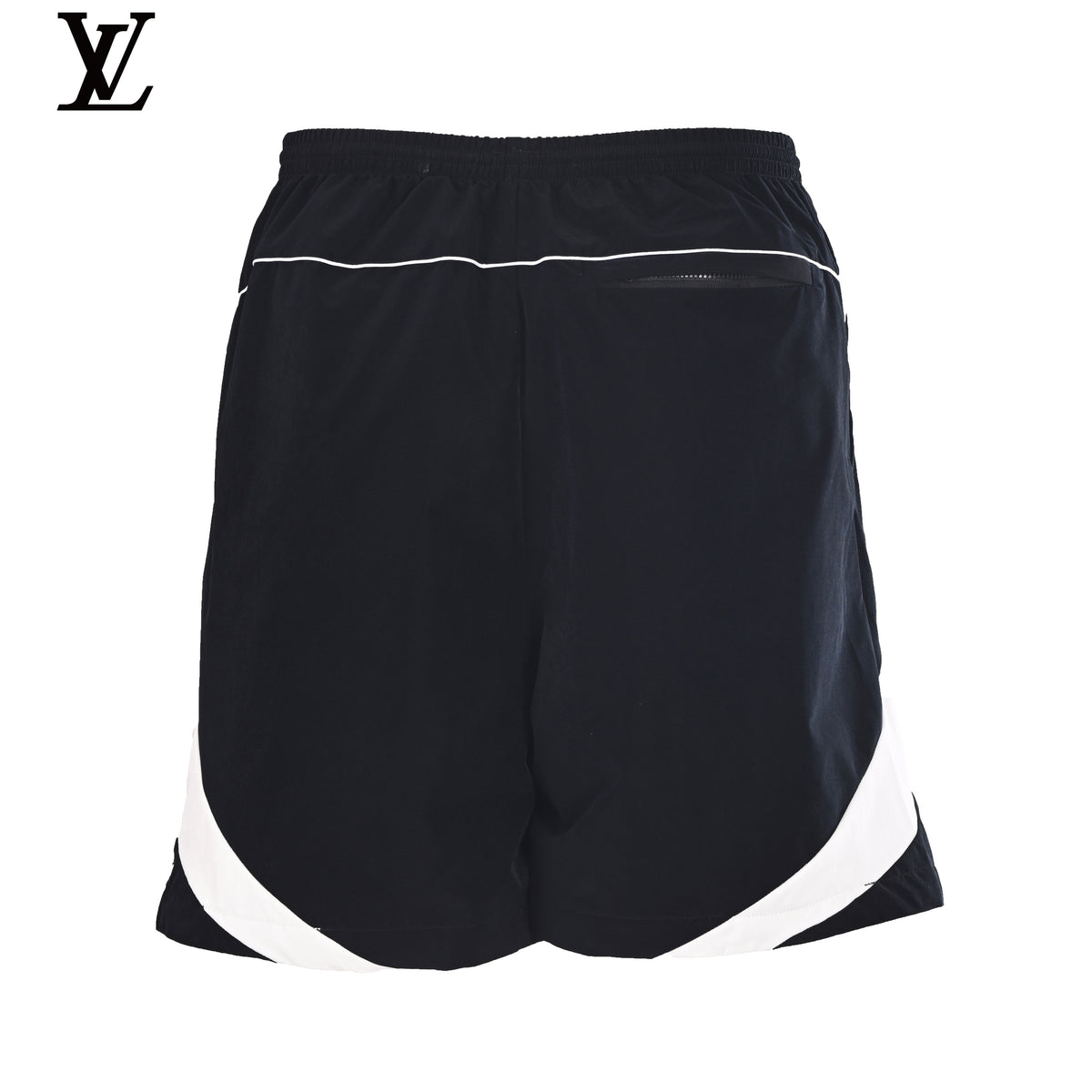 Acne Studios Black and White Color-Block Drawstring Shorts