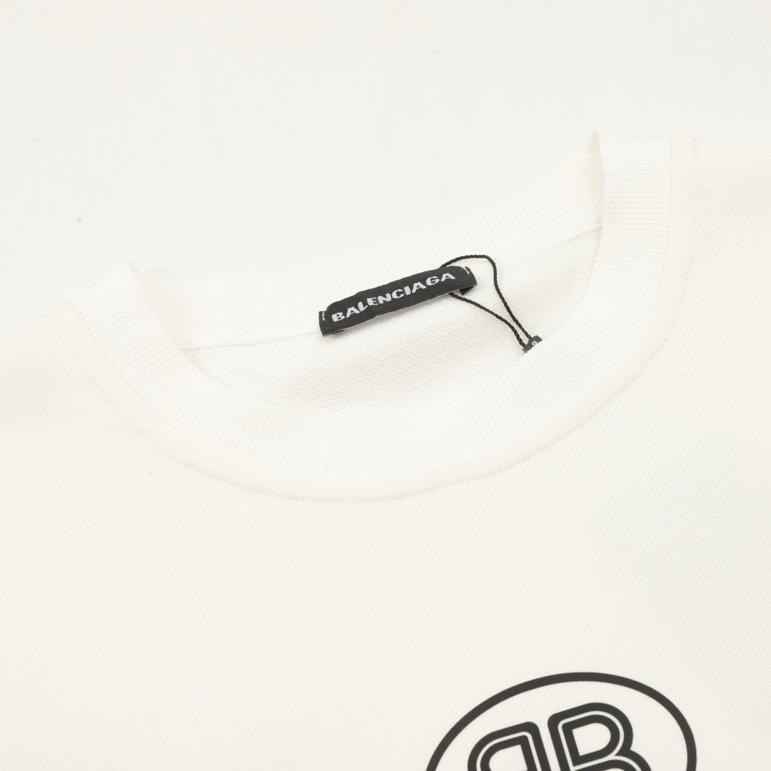 Balenciaga Women's Men's White Bad Poker Player Crewneck Sweatshirt