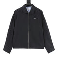 Loewe Anagram Embroidered Zip-Up Jacket with Striped Lining