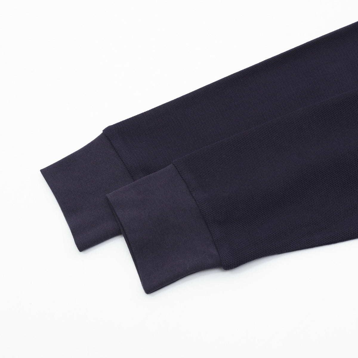 Burberry Men's Navy Check-Collar Long-Sleeve Polo Shirt