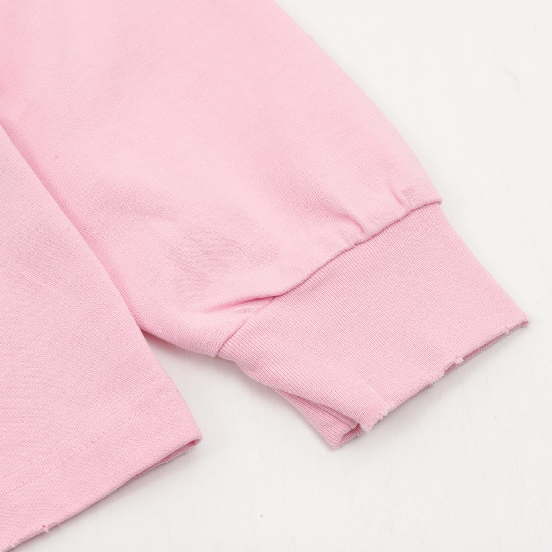 VOGUE Women's Men's Pink Logo Long-Sleeve T-Shirt