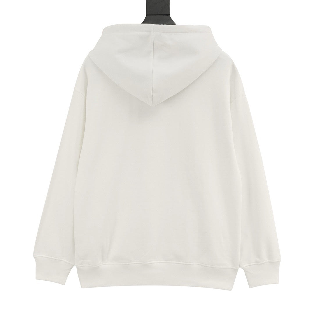 Louis Vuitton Women's Men's White Monogram-Lined Drawstring Hoodie