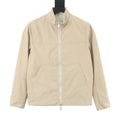Loro Piana Women's Men's Beige Stand-Collar Zip-Up Jacket