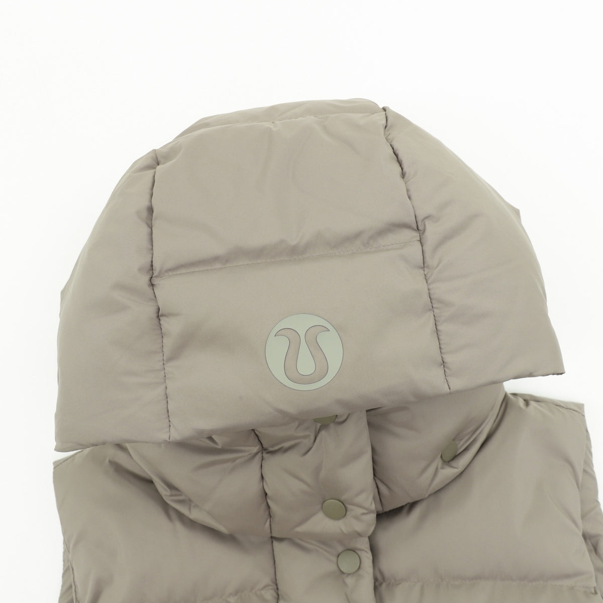 Saint Laurent Women's / Men's Hooded Puffer Vest in Taupe