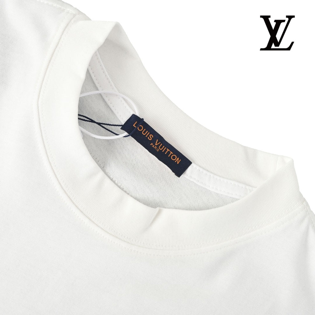 Louis Vuitton Men's White Oswald Cartoon Print T-Shirt
