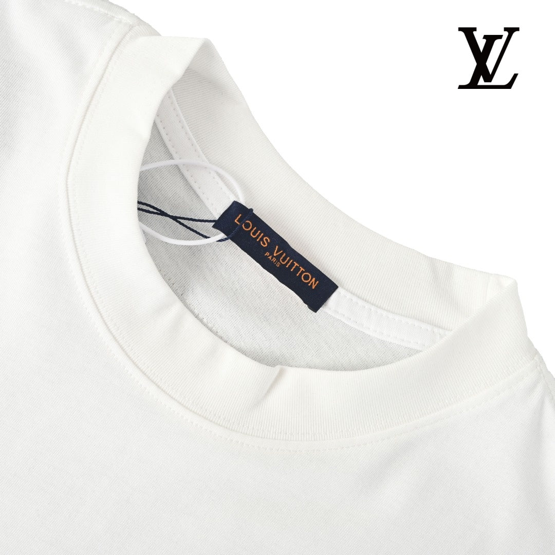 Louis Vuitton Men's White Oswald Cartoon Print T-Shirt