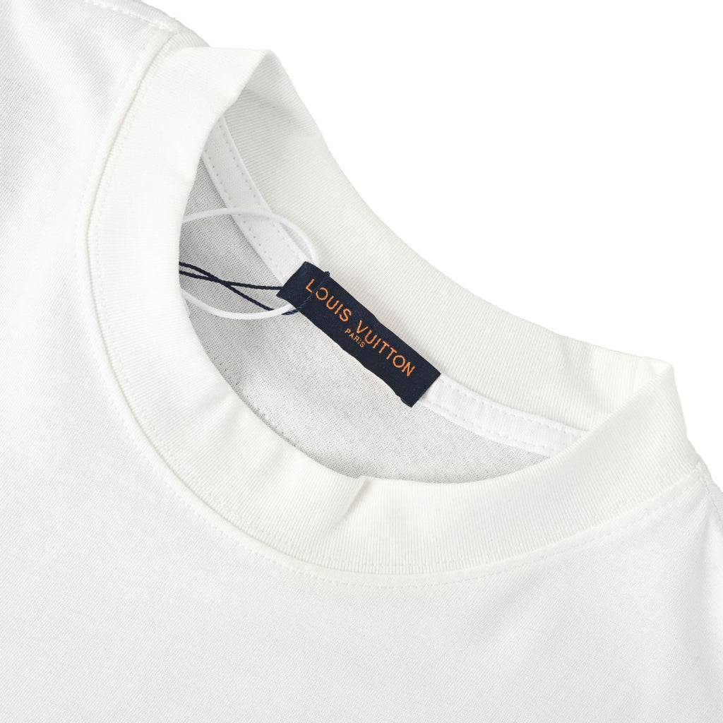 Louis Vuitton Oswald the Lucky Rabbit Print Short-Sleeve T-Shirt in White