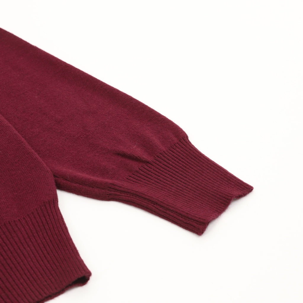 Burberry Check-Collar Knitted Wool Sweater