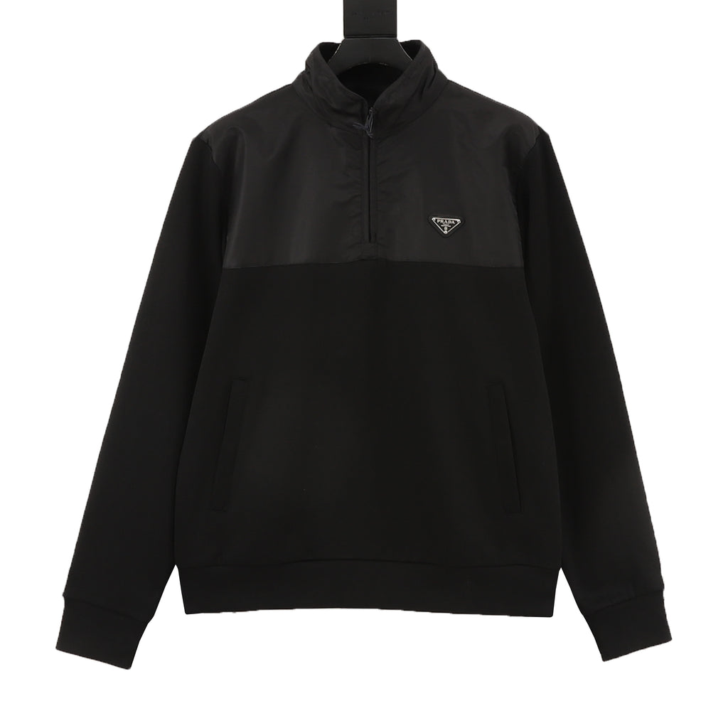 Prada Re-Nylon Triangle Logo Plaque Packable Hood Full-Zip Jacket