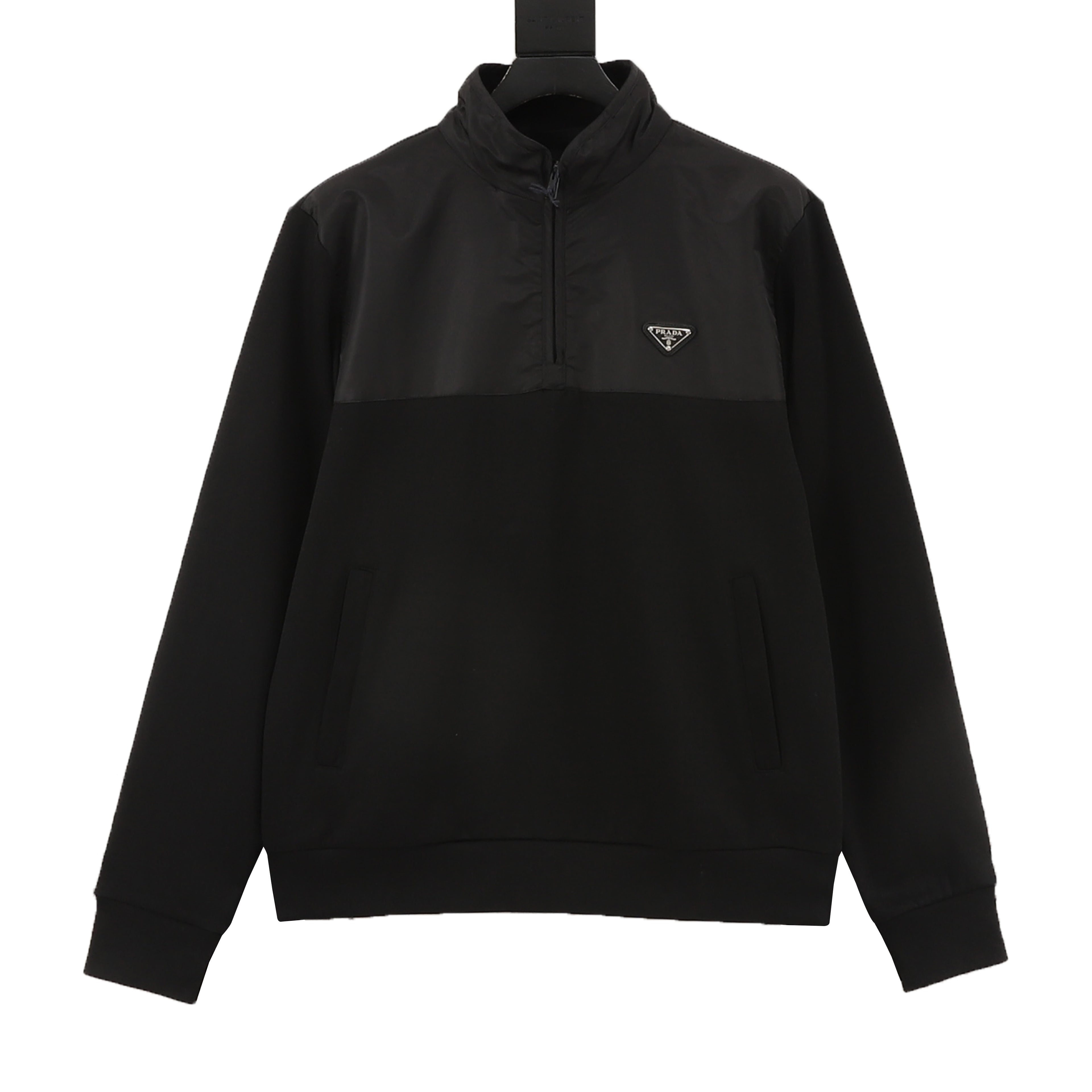 Prada Re-Nylon Triangle Logo Plaque Packable Hood Full-Zip Jacket