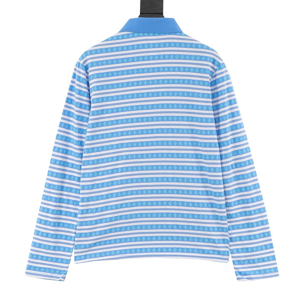 Chrome Hearts 25FW Striped Polo Long-Sleeve T-Shirt
