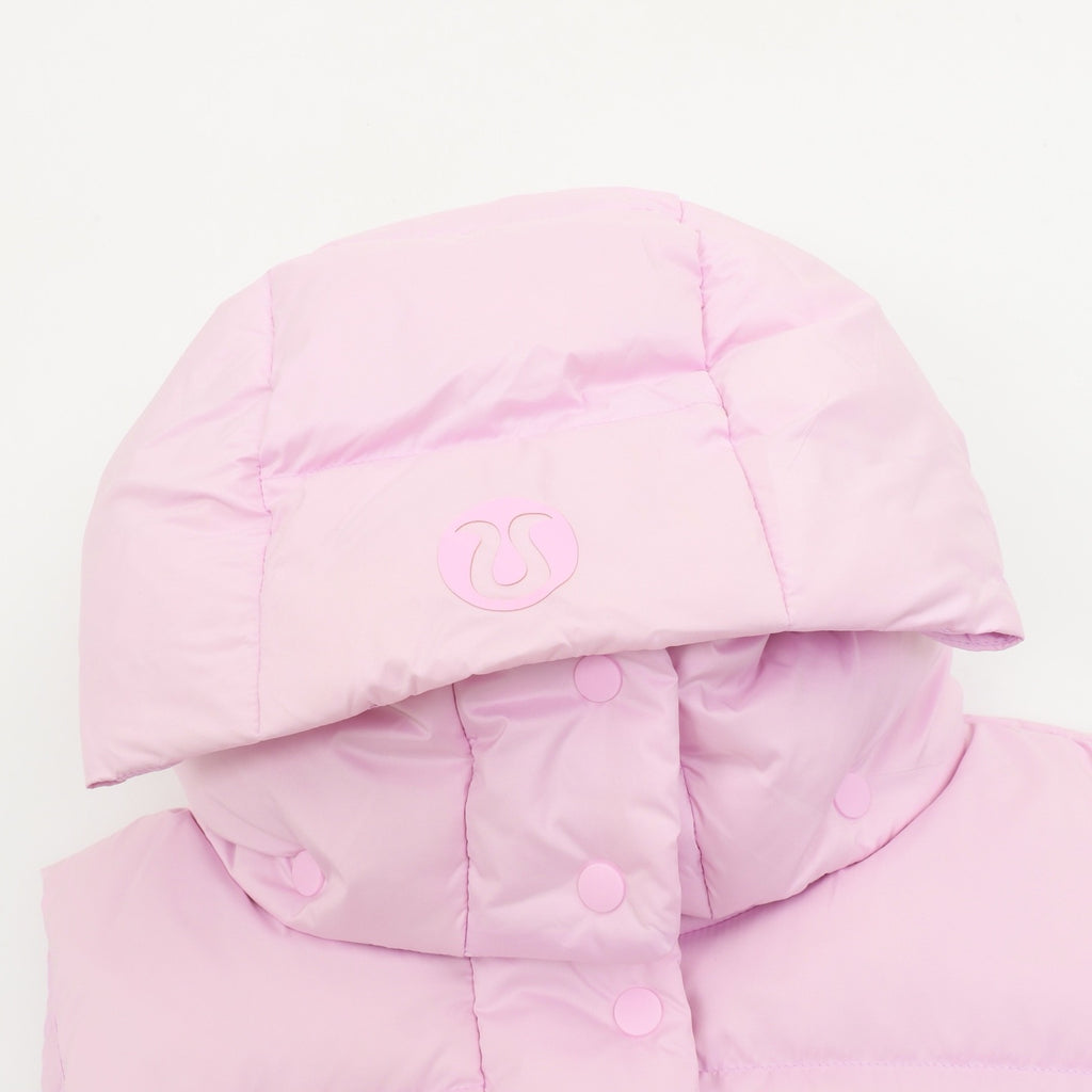 Saint Laurent Women's / Men's Hooded Puffer Vest in Light Pink