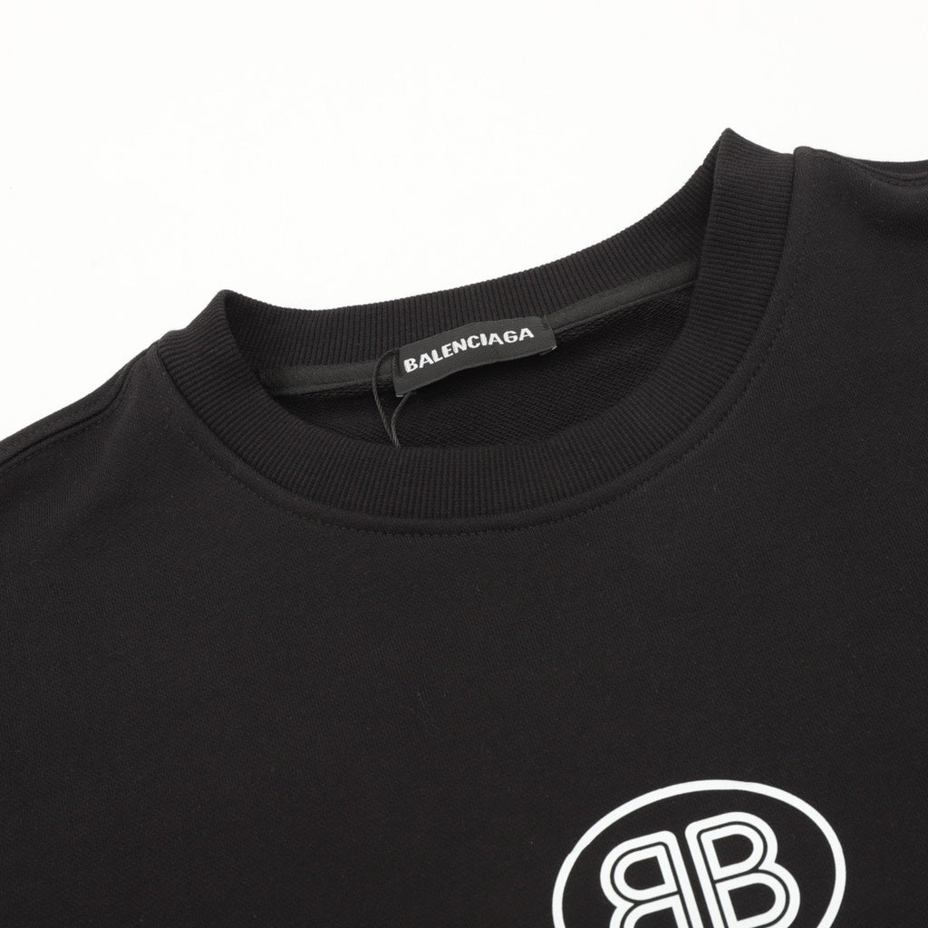Balenciaga Women's Men's Black Bad Poker Player Crewneck Sweatshirt