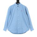 LOEWE Women's & Men's Light Blue Anagram Embroidered Long-Sleeve Shirt