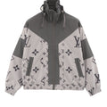 Louis Vuitton Women's & Men's Grey Color-Block Monogram Windbreaker Jacket