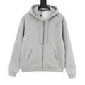 Louis Vuitton Sketch Embroidery Zip-Up Hoodie — Grey Marl