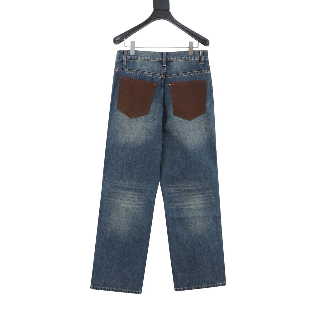 Prada Women's & Men's Vintage Wash Wide-Leg Denim Jeans