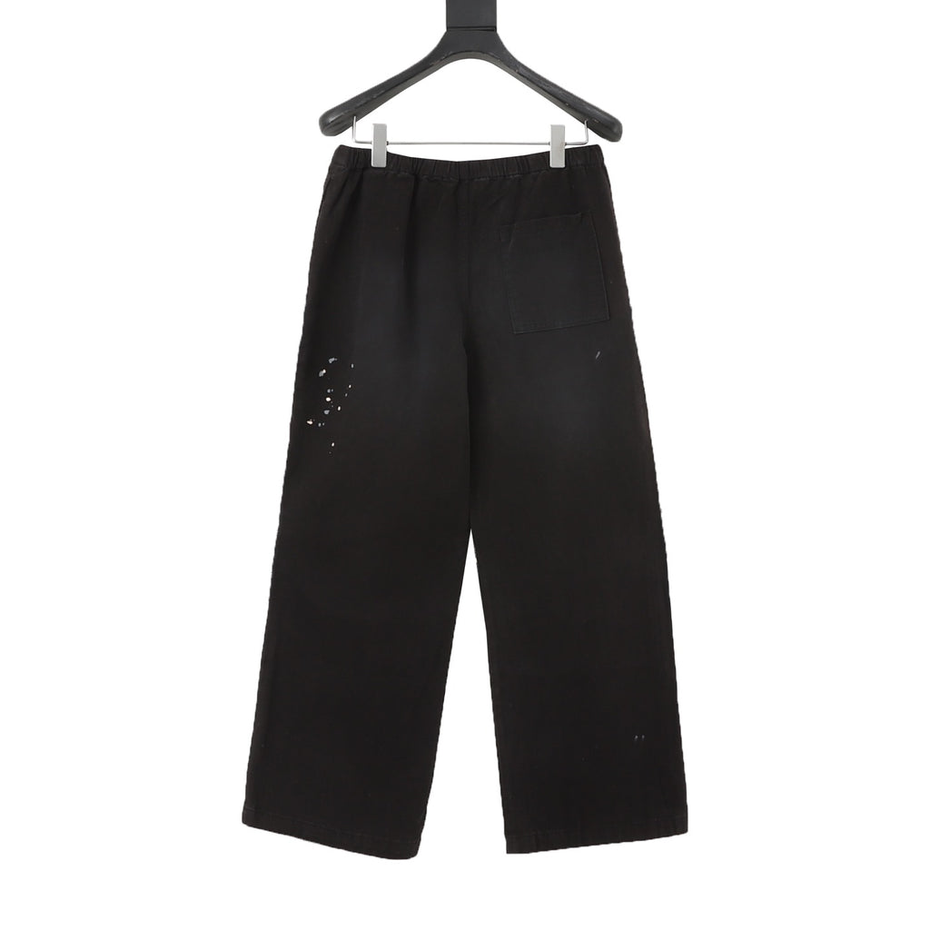 Nike Women's Men's Black Splatter Print Wide-Leg Pants