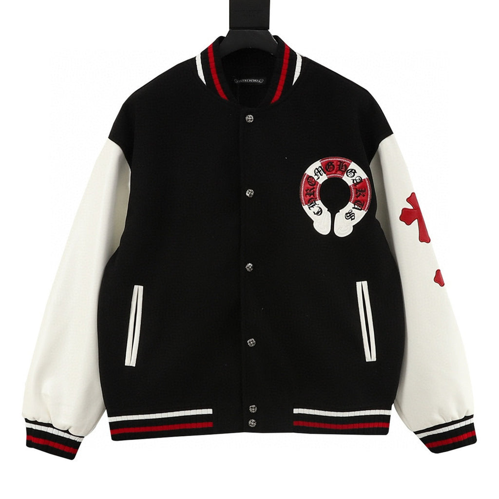 CH Horseshoe Embroidery Panel Baseball Jacket