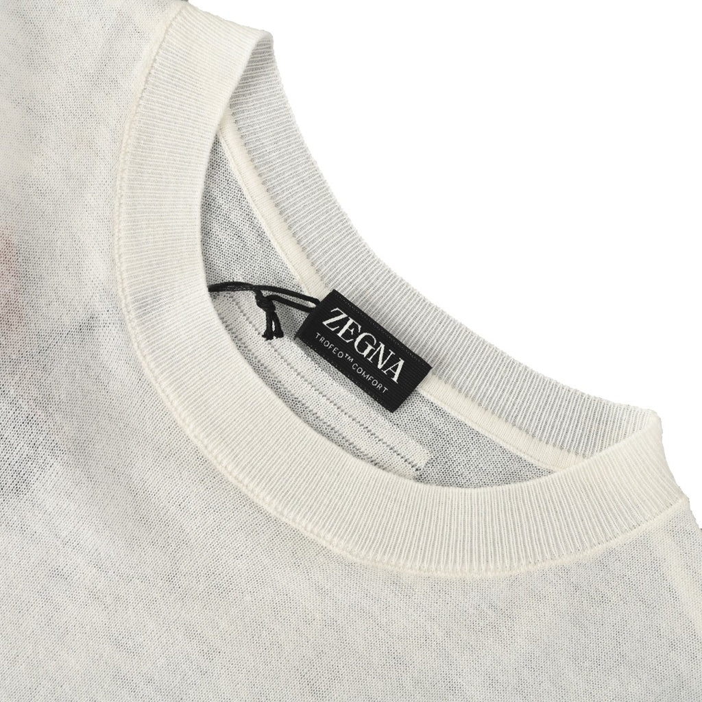 Zegna Fine-Knit Short-Sleeve T-Shirt in Light Grey