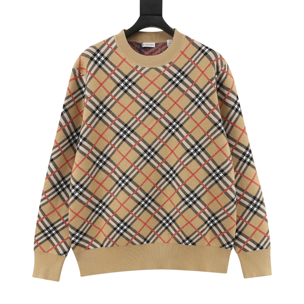 Burberry McGonagall Vintage Check Jacquard Crewneck Sweater