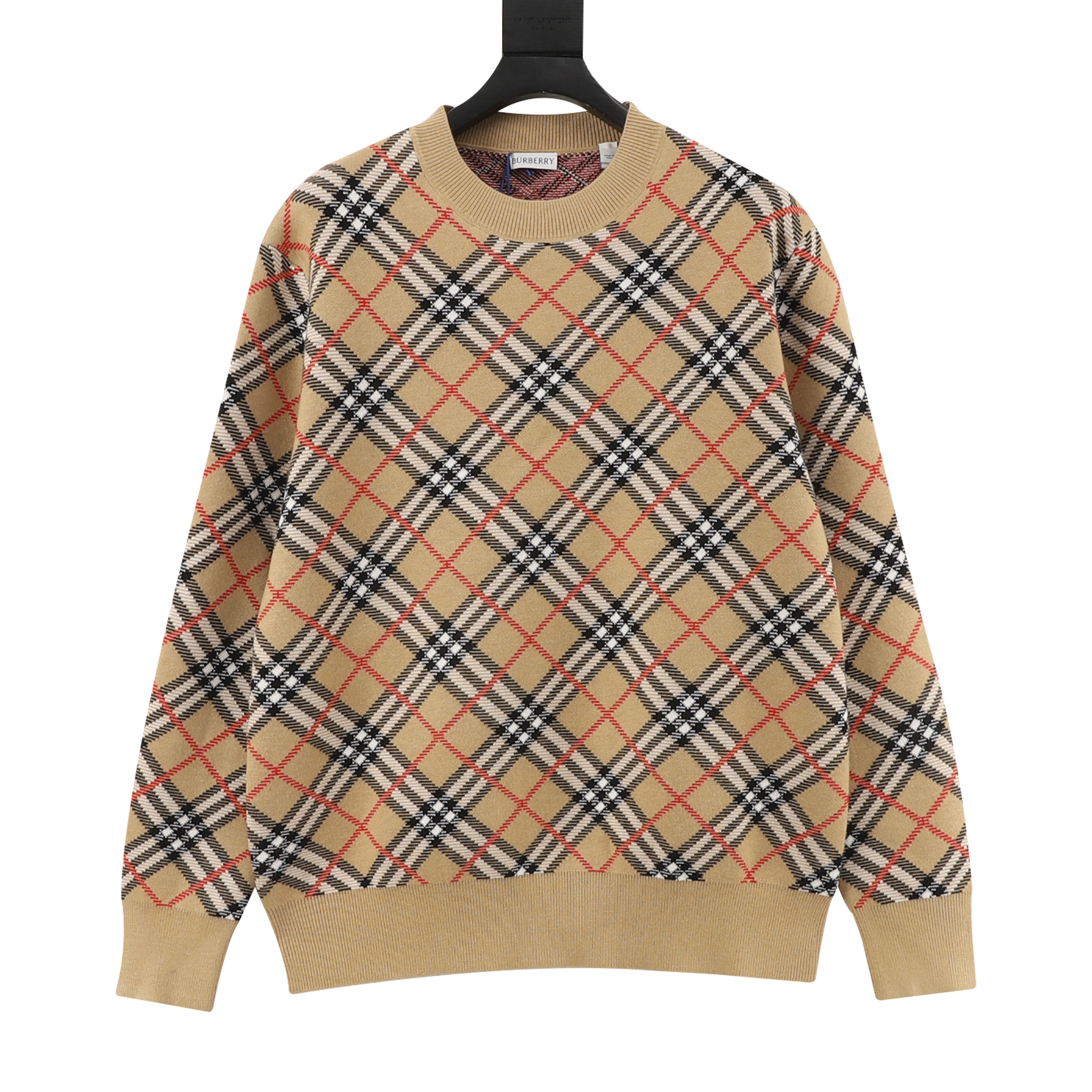 Burberry McGonagall Vintage Check Jacquard Crewneck Sweater