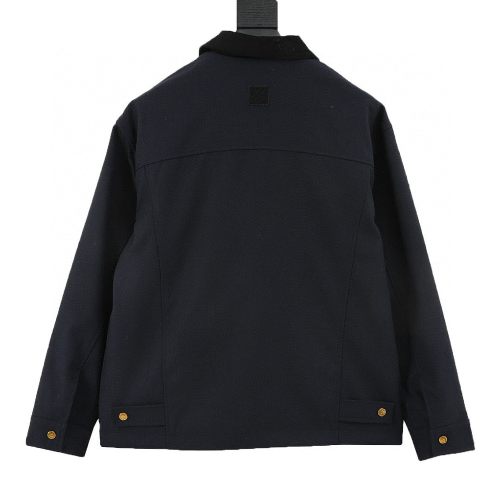 Louis Vuitton Damier Pocket LV Hardware Zip-Up Chore Jacket