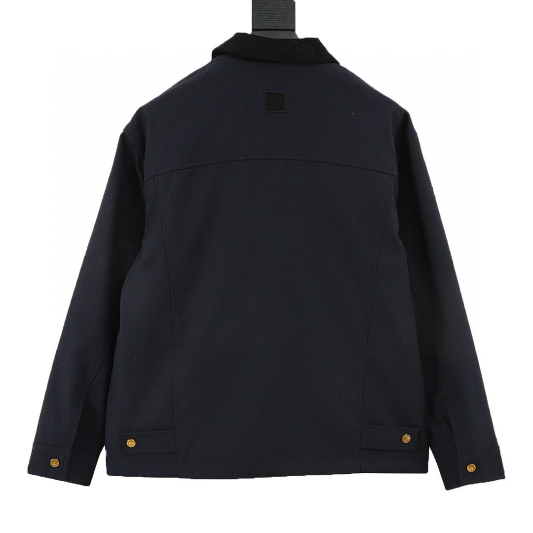 Louis Vuitton Damier Pocket LV Hardware Zip-Up Chore Jacket