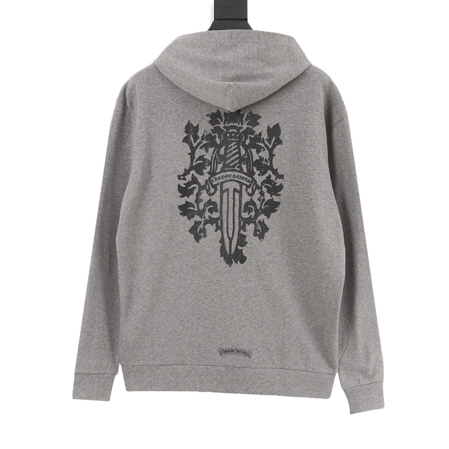 Chrome Hearts Large Vine and Sword Back-Print Hoodie — Grey