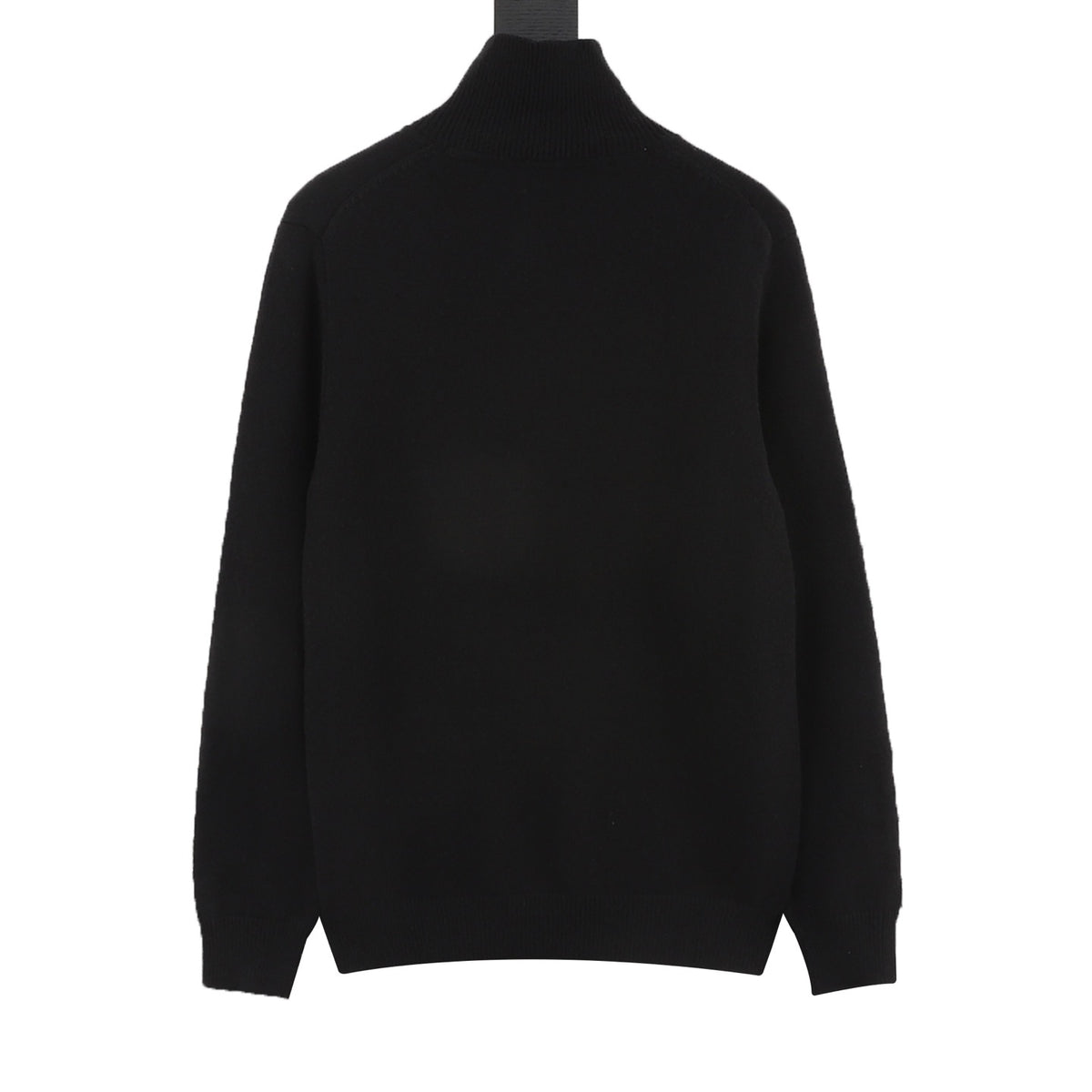 Burberry Women's Men's Black Half-Zip Wool Sweater