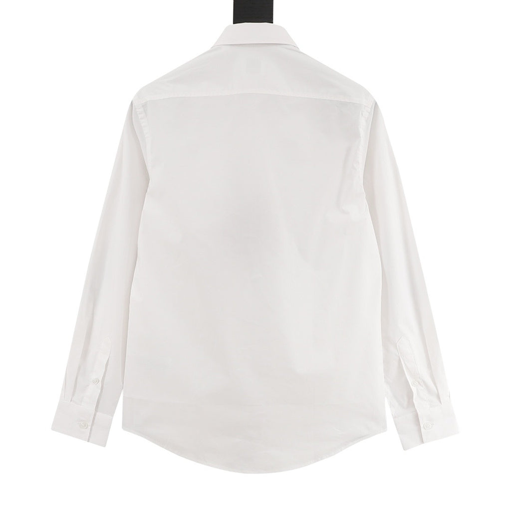 Burberry TB Monogram Embroidered Concealed Placket Long-Sleeve Shirt