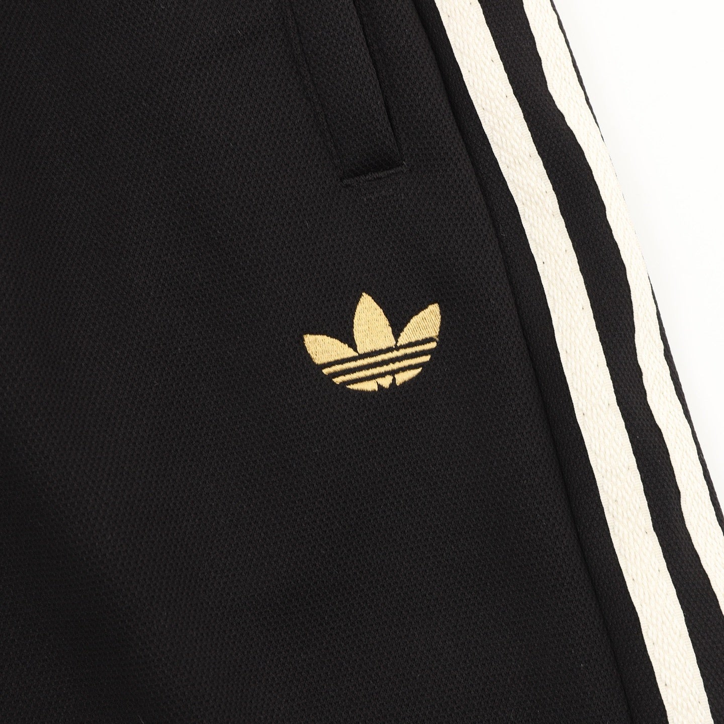 Adidas Originals Gold Trefoil 3-Stripe Wide-Leg Track Pants