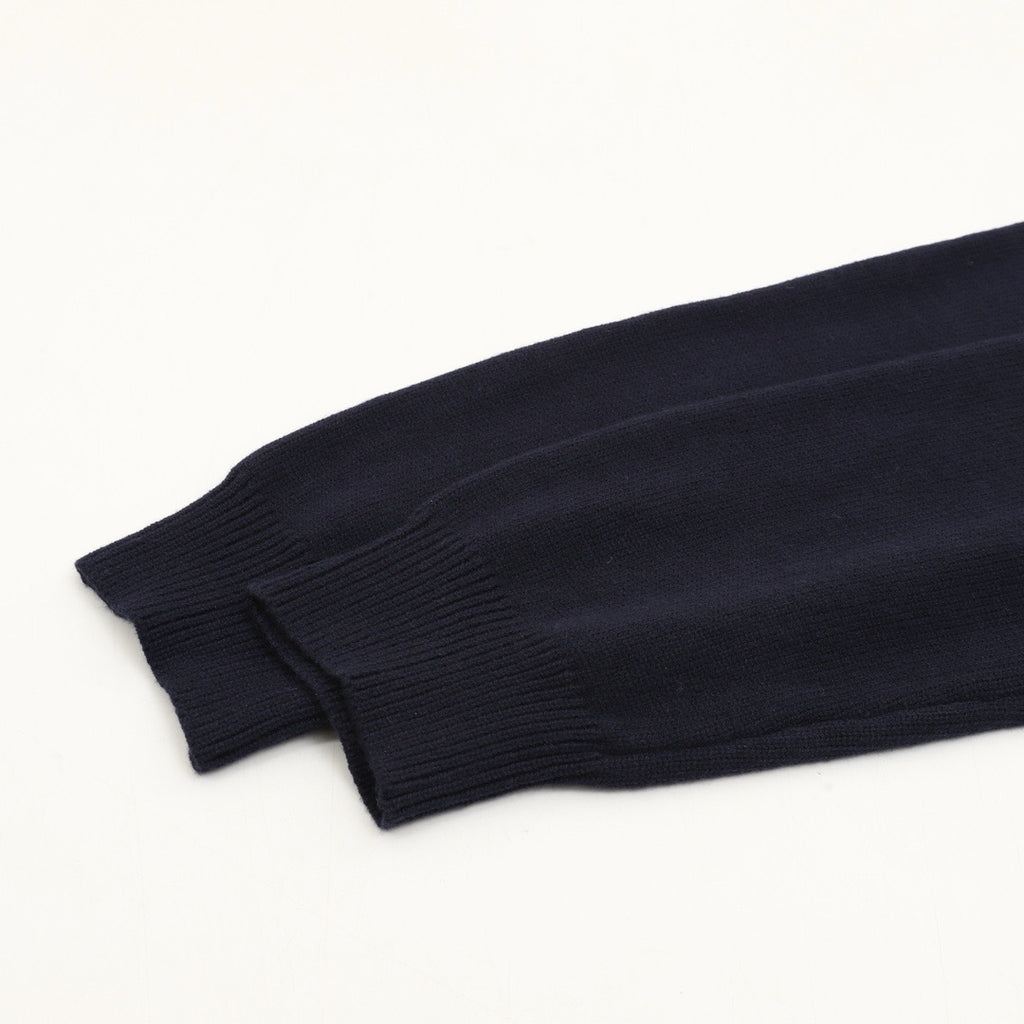 Gucci Women's Men's Navy Script Logo Crewneck Knit Sweater