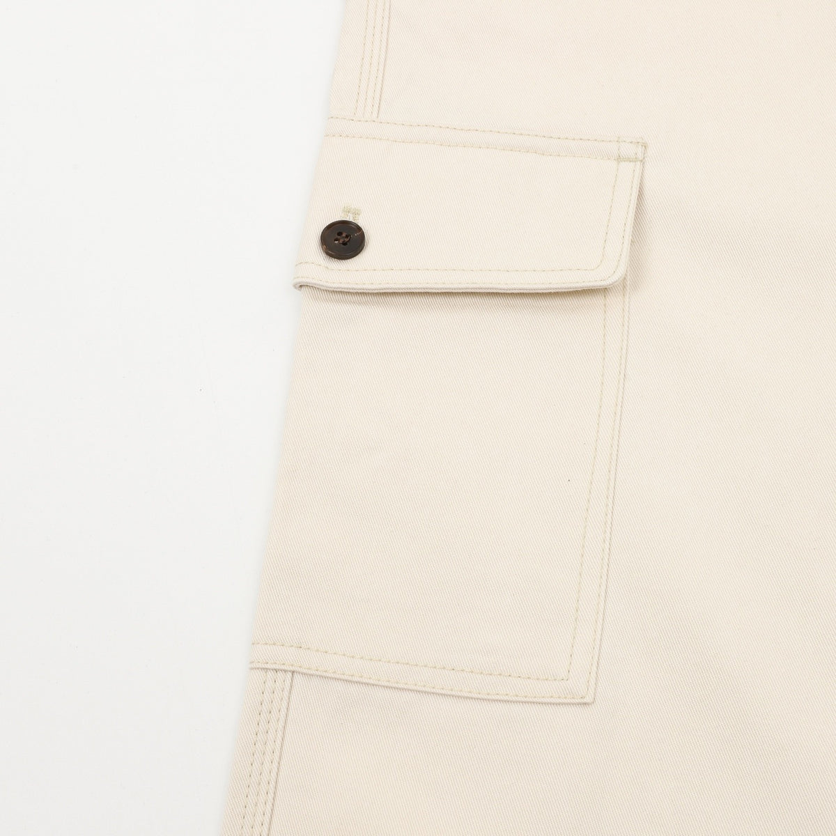 Prada Women's Men's Off-White Wide-Leg Cargo Pants