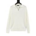 Prada Polo Collar Half-Zip Chunky Knit Sweater