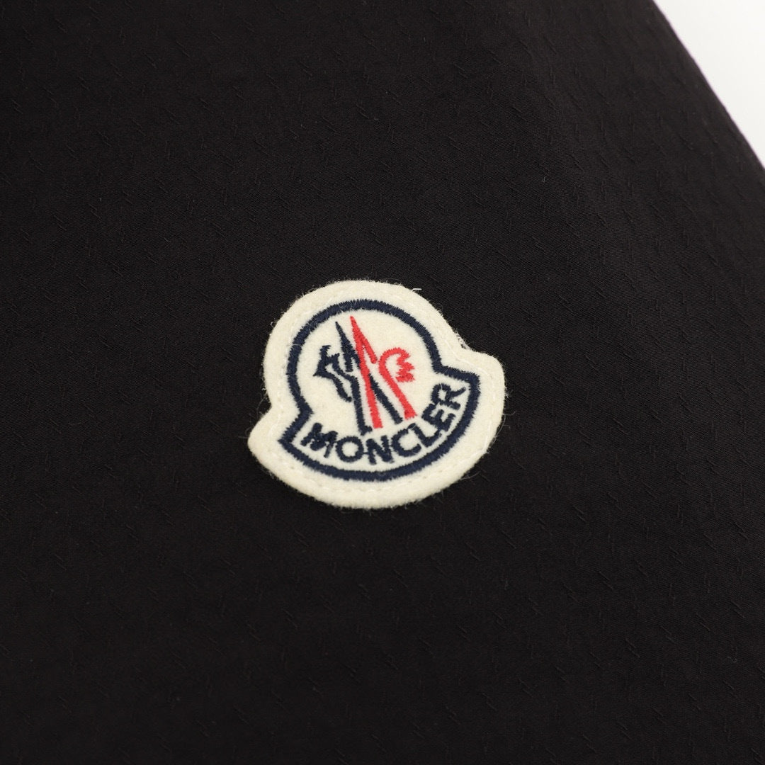 Moncler Arm Badge Logo Lapel Collar Zip Blouson