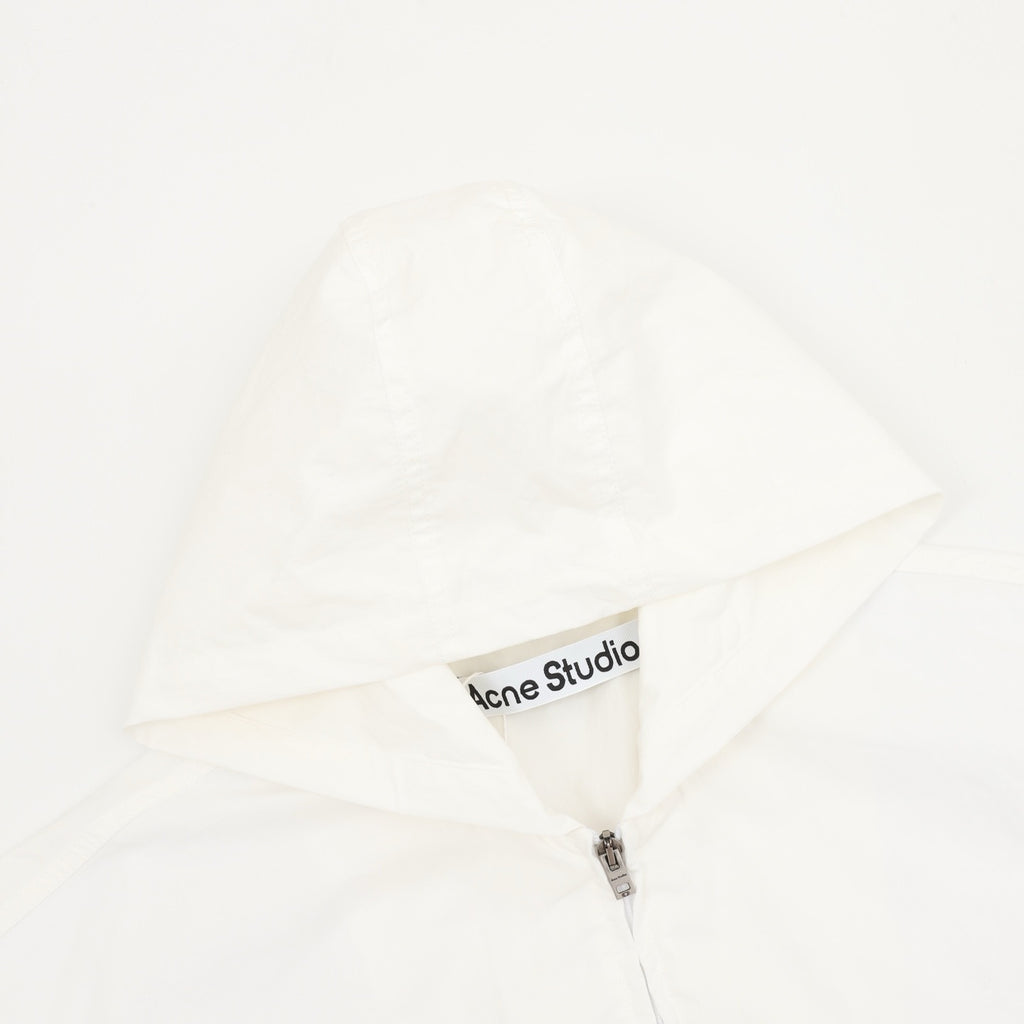 Acne Studios Women's Men's White Logo Hooded Jacket