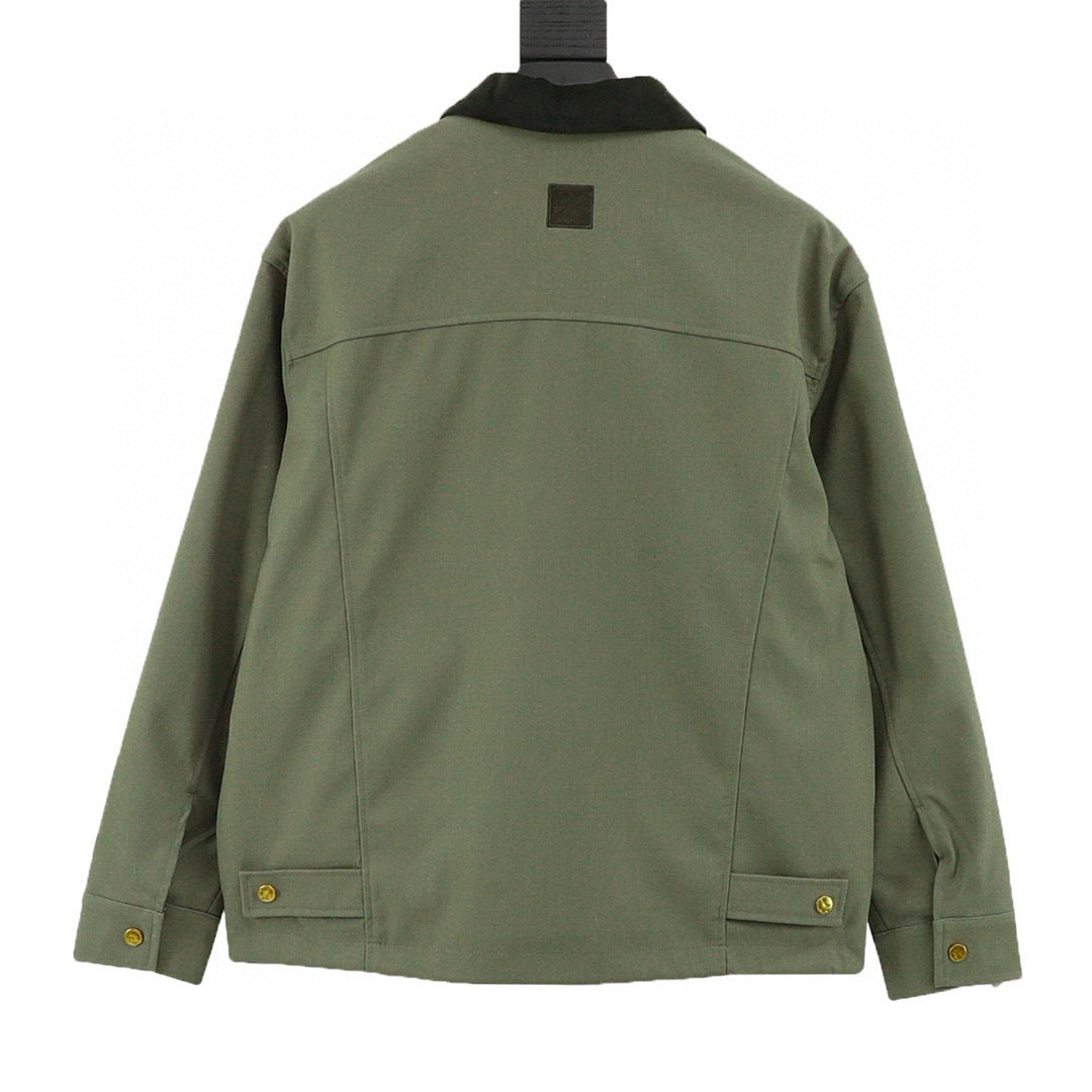 Louis Vuitton Damier Pocket LV Hardware Zip-Up Chore Jacket