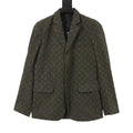 Louis Vuitton Women's & Men's Olive Monogram Three-Button Blazer
