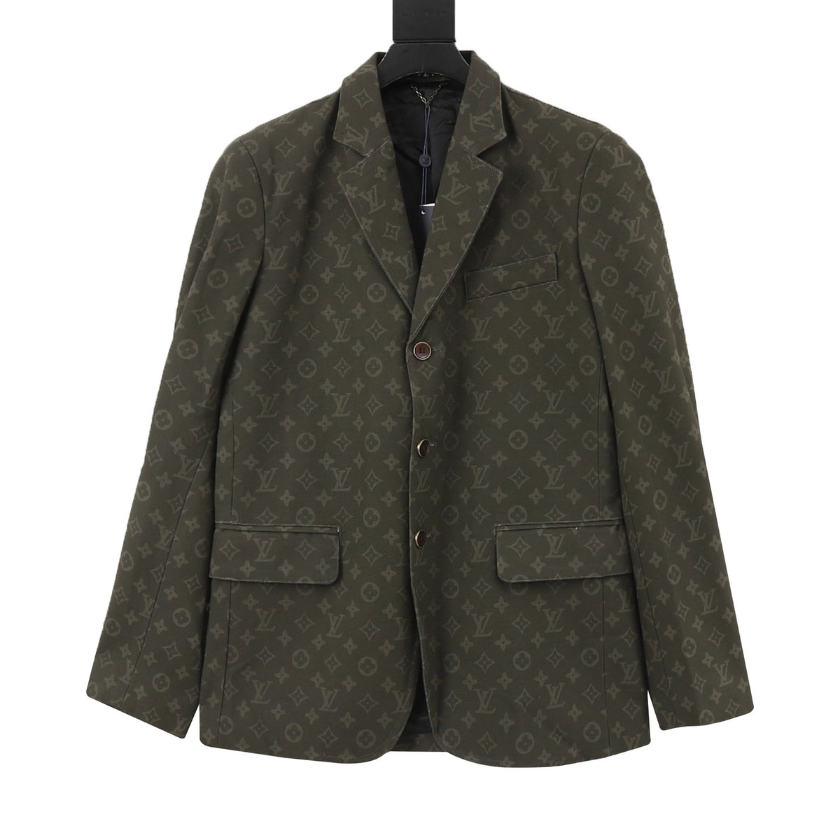 Louis Vuitton Women's & Men's Olive Monogram Three-Button Blazer