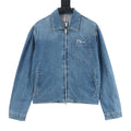 Dior CD Embroidered Pocket Zip-Up Denim Jacket