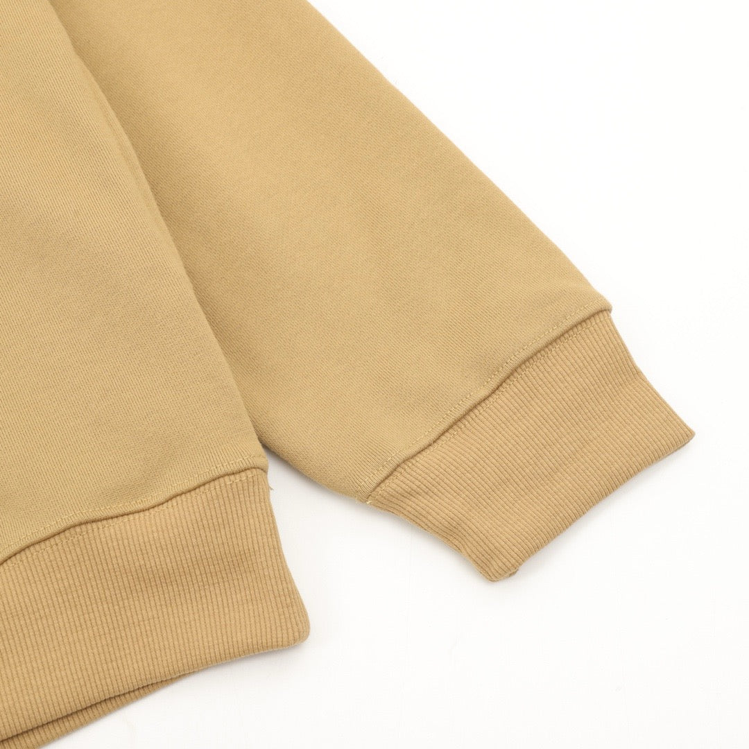 Burberry Women's & Men's Camel Square Label Logo Hoodie