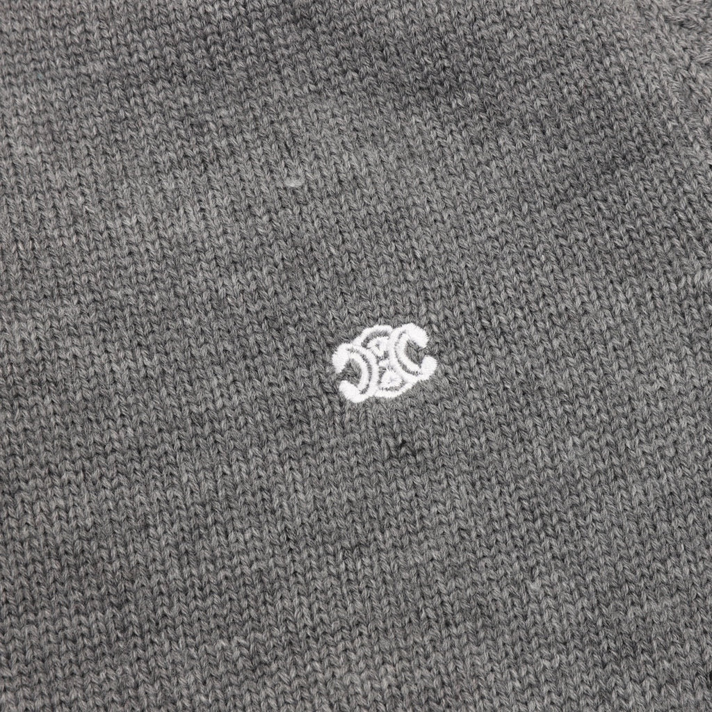 Celine Paris Back Chenille Appliqué Crew Neck Knit Sweater