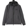 Burberry Women's Men's Grey Hooded Windbreaker Jacket