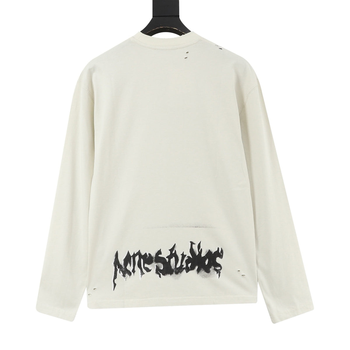 Acne Studios Women's & Men's Off-White Graffiti Logo Long-Sleeve Tee