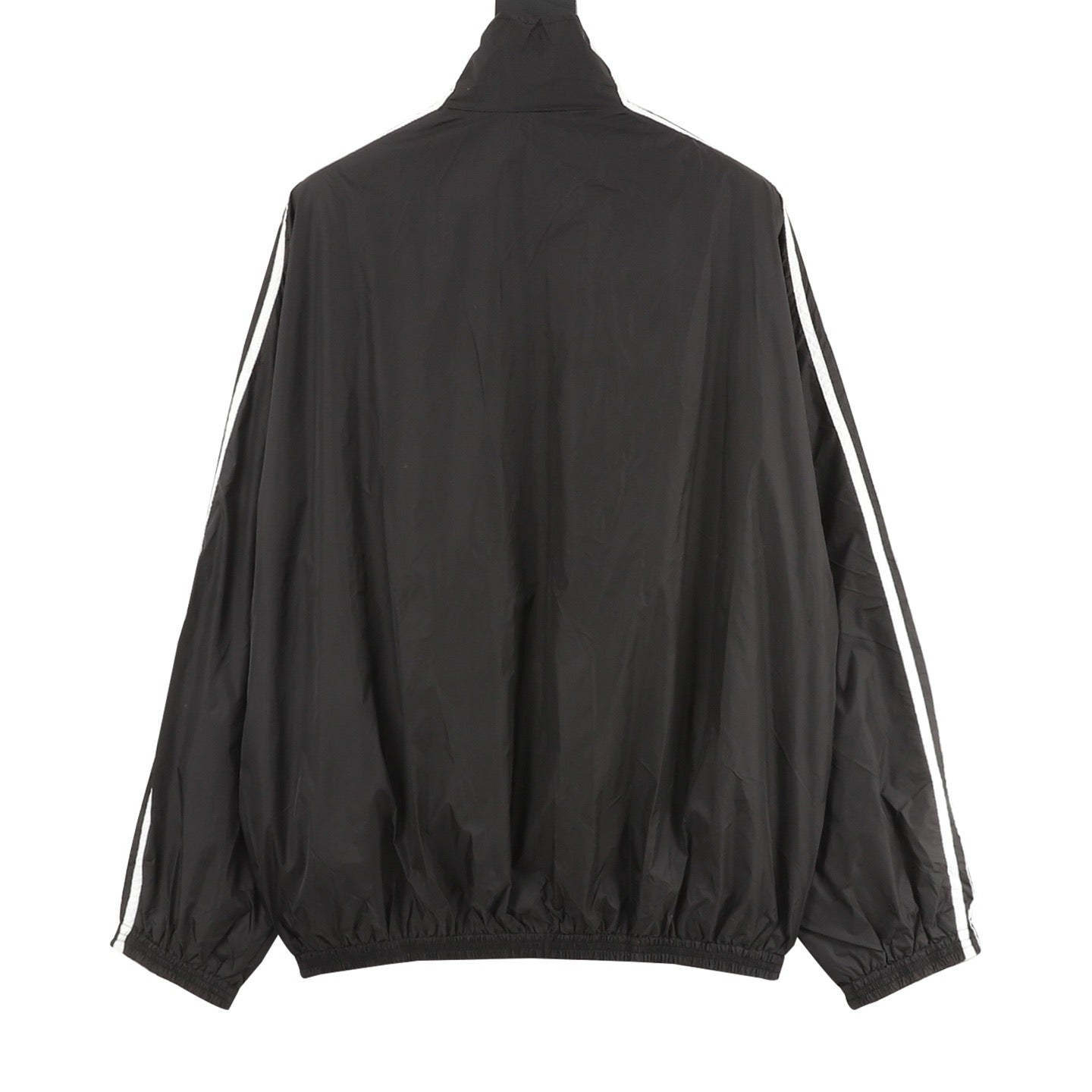 Balenciaga x Adidas Collab Three-Stripe Track Jacket | Black Oversized Zip-Up