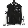 Chrome Hearts CH Logo Eagle Graphic Varsity Jacket Black & White | Women's & Men's Streetwear