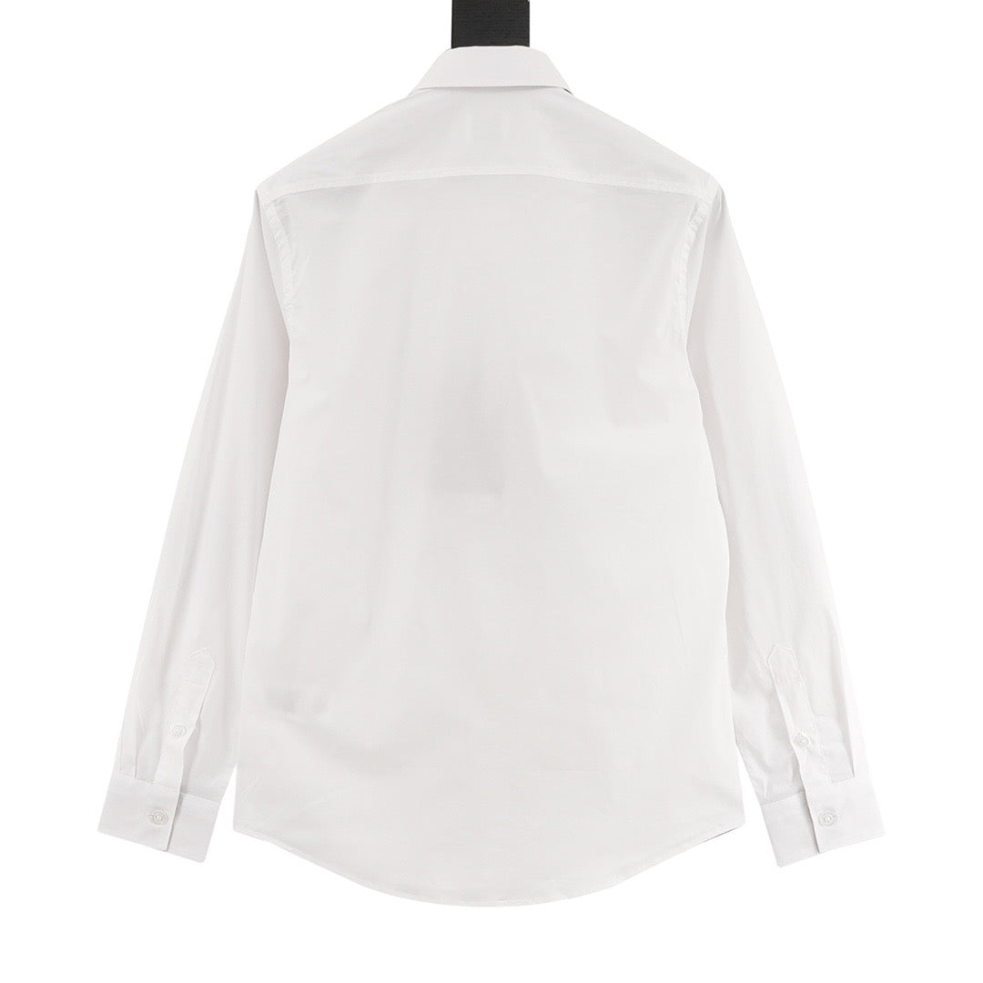 Burberry TB Monogram Tonal Embroidered Long-Sleeve Shirt