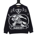 Burberry Women's Men's Navy Equestrian Knight Crewneck Sweater